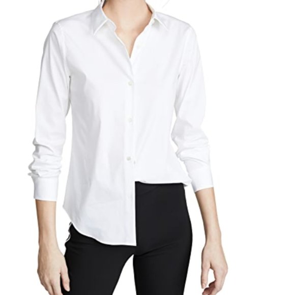 Theory Tenia Button Down Blouse (Size S/P/T) - Picture 2 of 5